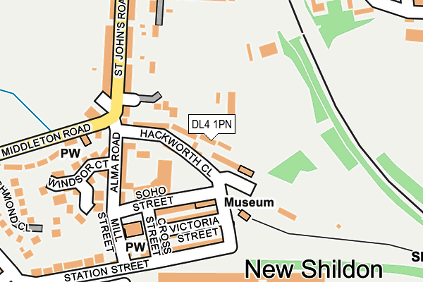 DL4 1PN map - OS OpenMap – Local (Ordnance Survey)