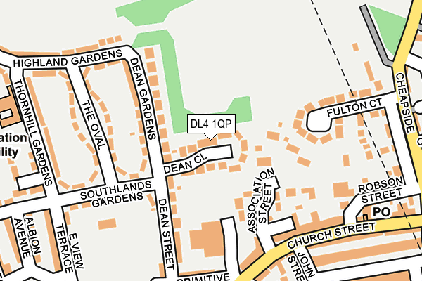 DL4 1QP map - OS OpenMap – Local (Ordnance Survey)