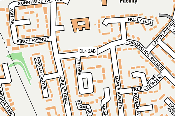 DL4 2AB map - OS OpenMap – Local (Ordnance Survey)