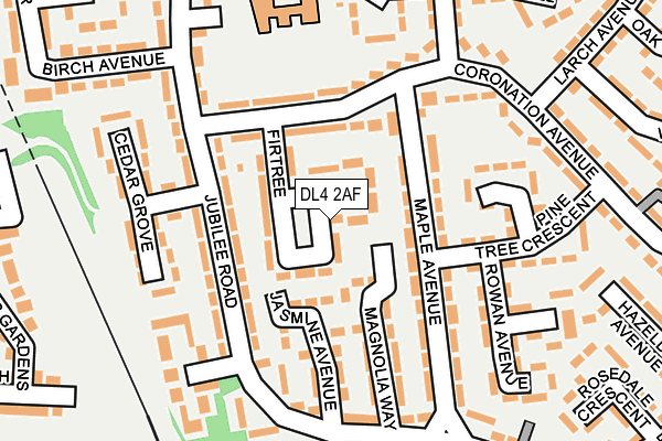 DL4 2AF map - OS OpenMap – Local (Ordnance Survey)