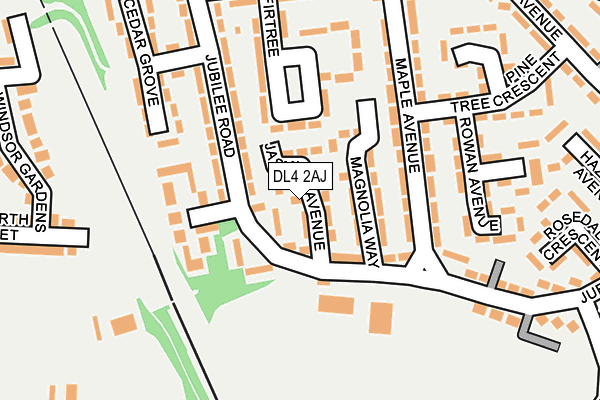 DL4 2AJ map - OS OpenMap – Local (Ordnance Survey)