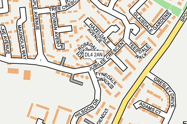 DL4 2AN map - OS OpenMap – Local (Ordnance Survey)