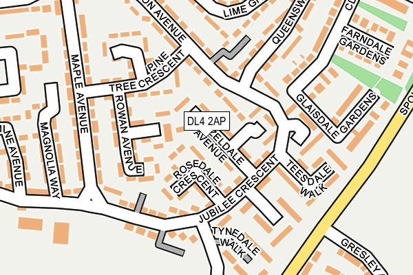 DL4 2AP map - OS OpenMap – Local (Ordnance Survey)