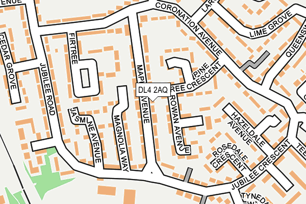 DL4 2AQ map - OS OpenMap – Local (Ordnance Survey)