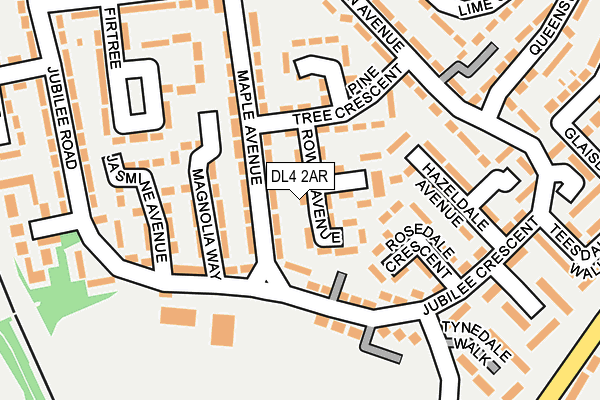DL4 2AR map - OS OpenMap – Local (Ordnance Survey)