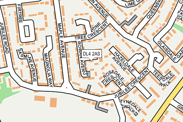 DL4 2AS map - OS OpenMap – Local (Ordnance Survey)