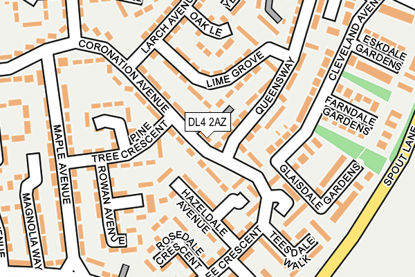 DL4 2AZ map - OS OpenMap – Local (Ordnance Survey)