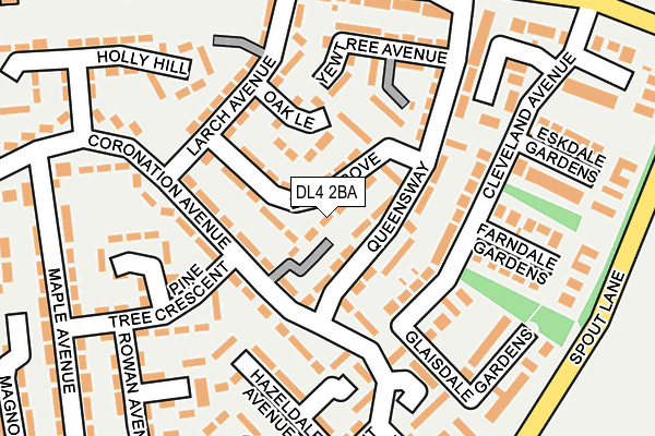 DL4 2BA map - OS OpenMap – Local (Ordnance Survey)
