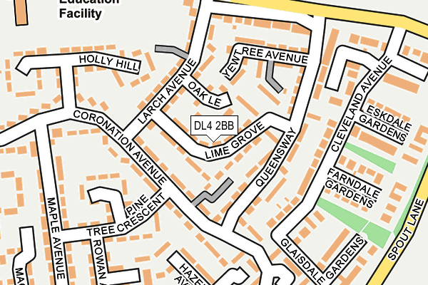DL4 2BB map - OS OpenMap – Local (Ordnance Survey)