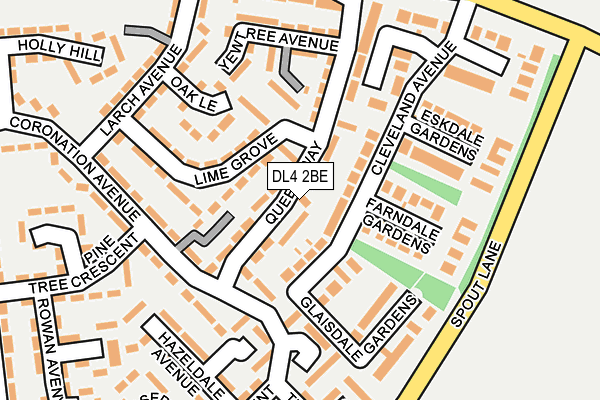DL4 2BE map - OS OpenMap – Local (Ordnance Survey)