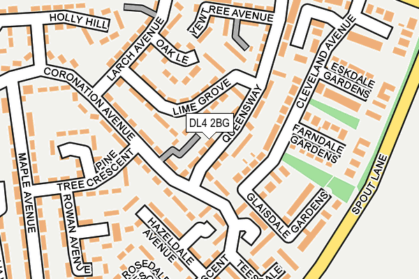DL4 2BG map - OS OpenMap – Local (Ordnance Survey)