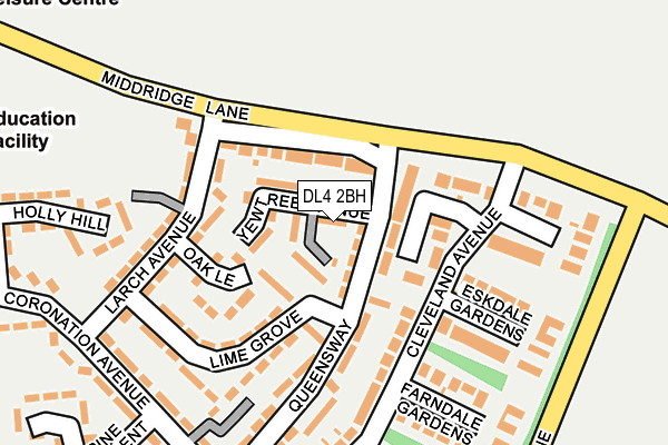 DL4 2BH map - OS OpenMap – Local (Ordnance Survey)