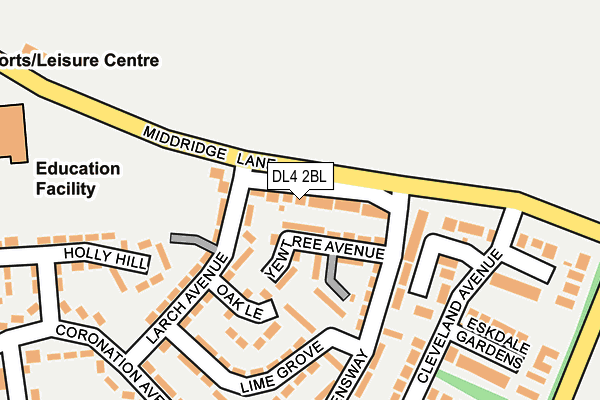 DL4 2BL map - OS OpenMap – Local (Ordnance Survey)