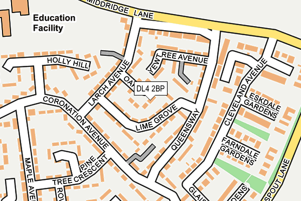 DL4 2BP map - OS OpenMap – Local (Ordnance Survey)
