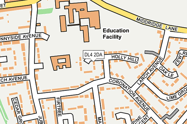 DL4 2DA map - OS OpenMap – Local (Ordnance Survey)