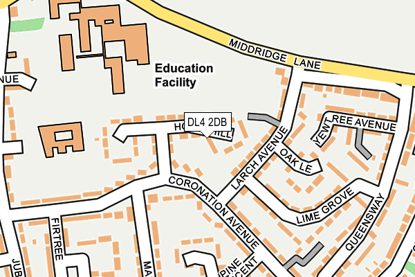 DL4 2DB map - OS OpenMap – Local (Ordnance Survey)
