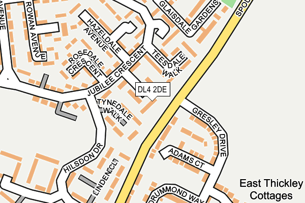 DL4 2DE map - OS OpenMap – Local (Ordnance Survey)