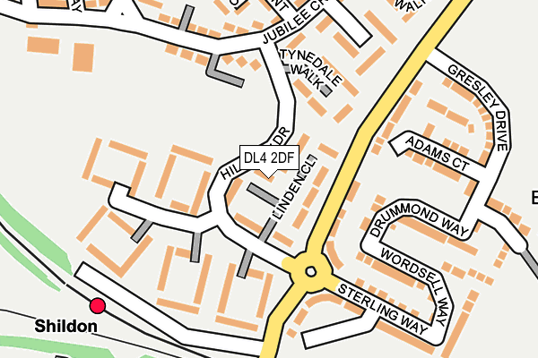 DL4 2DF map - OS OpenMap – Local (Ordnance Survey)
