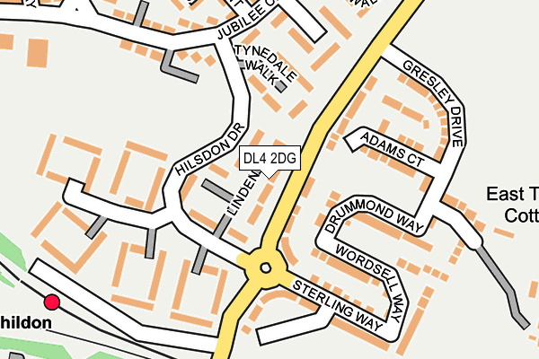 DL4 2DG map - OS OpenMap – Local (Ordnance Survey)