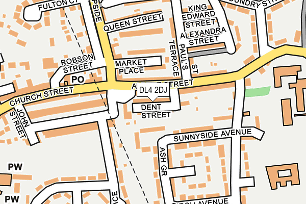 DL4 2DJ map - OS OpenMap – Local (Ordnance Survey)