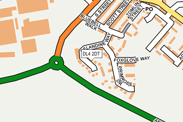 DL4 2DT map - OS OpenMap – Local (Ordnance Survey)