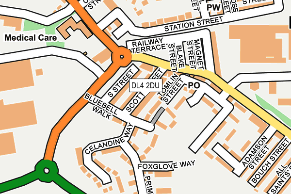 DL4 2DU map - OS OpenMap – Local (Ordnance Survey)