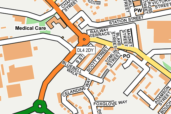 DL4 2DY map - OS OpenMap – Local (Ordnance Survey)