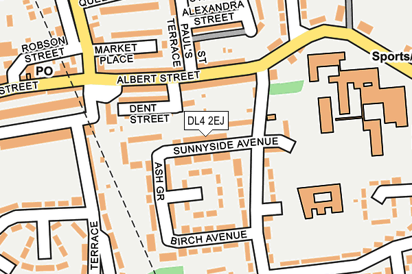 DL4 2EJ map - OS OpenMap – Local (Ordnance Survey)