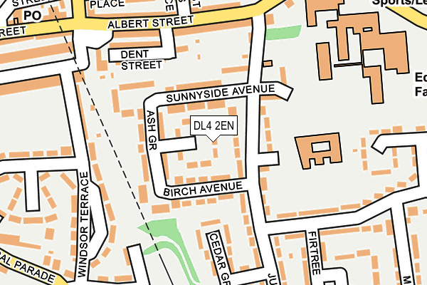 DL4 2EN map - OS OpenMap – Local (Ordnance Survey)