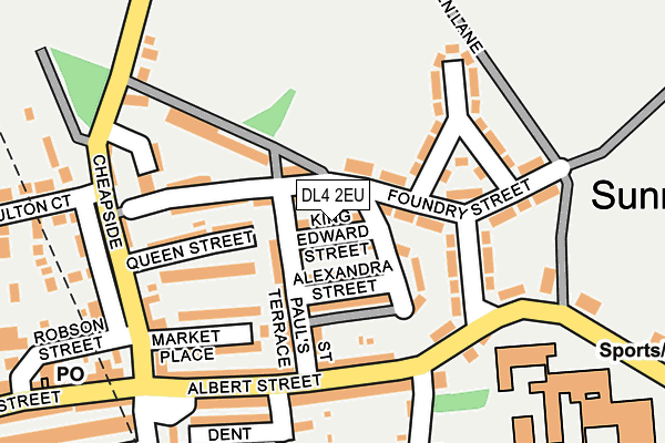 DL4 2EU map - OS OpenMap – Local (Ordnance Survey)