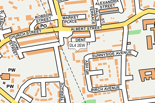 DL4 2EW map - OS OpenMap – Local (Ordnance Survey)