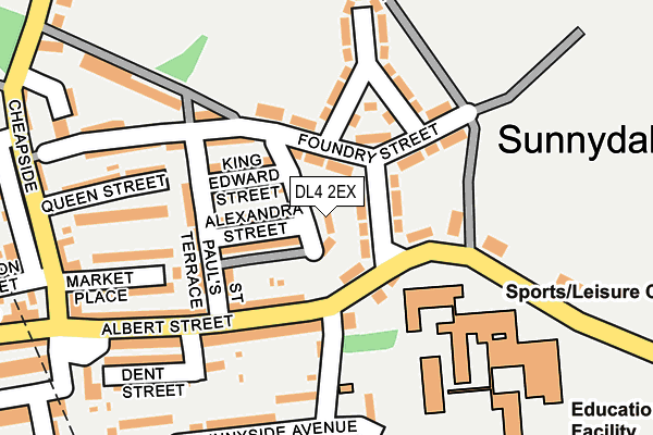 DL4 2EX map - OS OpenMap – Local (Ordnance Survey)