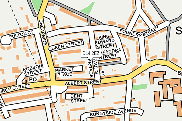 DL4 2EZ map - OS OpenMap – Local (Ordnance Survey)