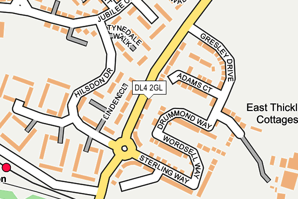 DL4 2GL map - OS OpenMap – Local (Ordnance Survey)