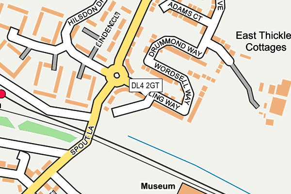 DL4 2GT map - OS OpenMap – Local (Ordnance Survey)