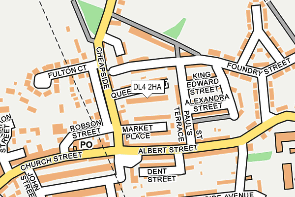 DL4 2HA map - OS OpenMap – Local (Ordnance Survey)