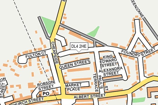 DL4 2HE map - OS OpenMap – Local (Ordnance Survey)
