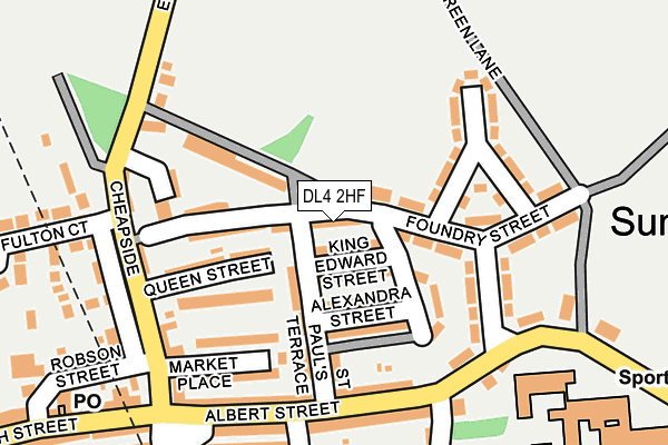 DL4 2HF map - OS OpenMap – Local (Ordnance Survey)