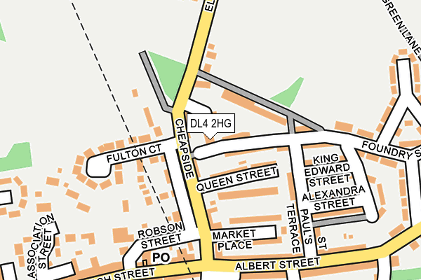 DL4 2HG map - OS OpenMap – Local (Ordnance Survey)
