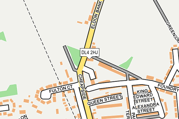 DL4 2HJ map - OS OpenMap – Local (Ordnance Survey)