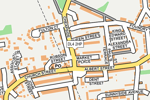 DL4 2HP map - OS OpenMap – Local (Ordnance Survey)