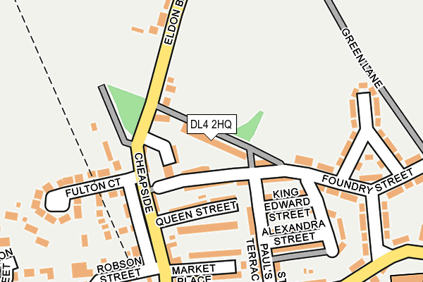 DL4 2HQ map - OS OpenMap – Local (Ordnance Survey)