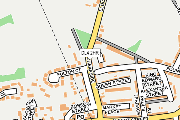 DL4 2HR map - OS OpenMap – Local (Ordnance Survey)