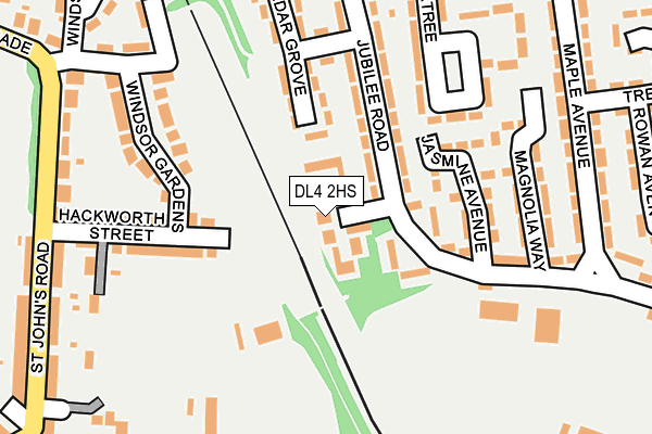 DL4 2HS map - OS OpenMap – Local (Ordnance Survey)