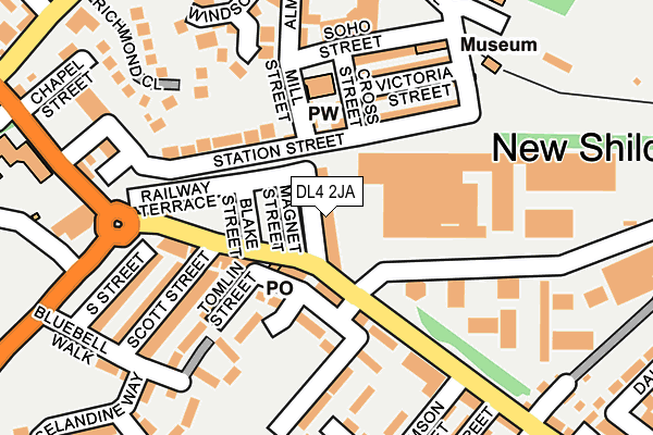 DL4 2JA map - OS OpenMap – Local (Ordnance Survey)