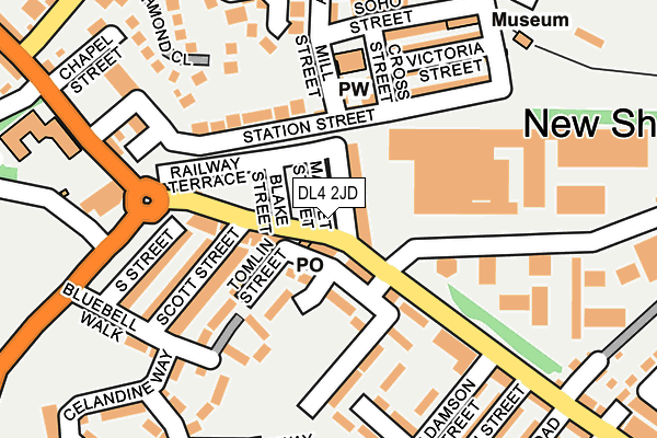 DL4 2JD map - OS OpenMap – Local (Ordnance Survey)