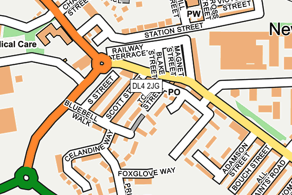 DL4 2JG map - OS OpenMap – Local (Ordnance Survey)