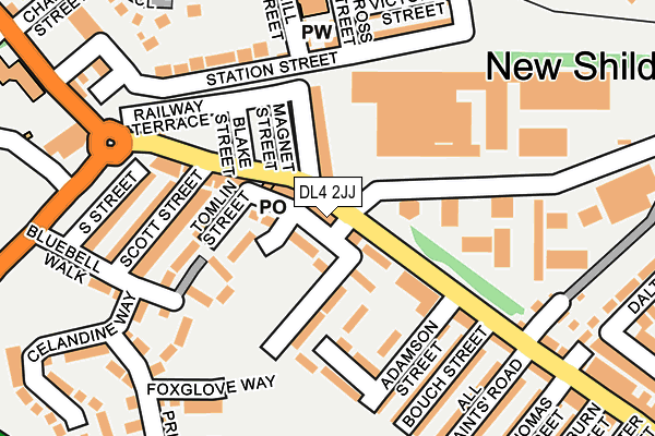 DL4 2JJ map - OS OpenMap – Local (Ordnance Survey)