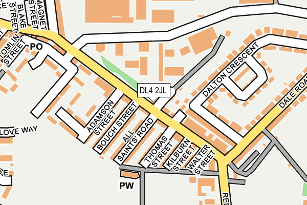 DL4 2JL map - OS OpenMap – Local (Ordnance Survey)