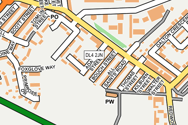DL4 2JN map - OS OpenMap – Local (Ordnance Survey)